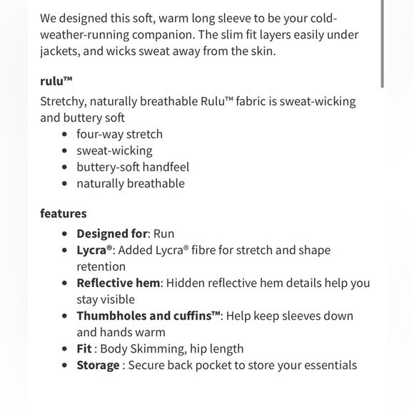 🍋Women’s Lululemon Runderful long sleeve size 6🍋 - Picture 14 of 14